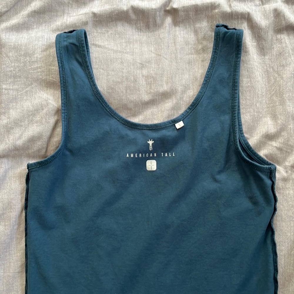 American Tall blue tank top